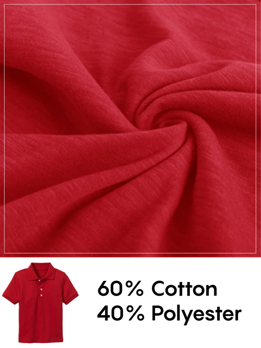 10-Pack School Uniform Tagless Polo Tshirt for Little Boys & Big Boys